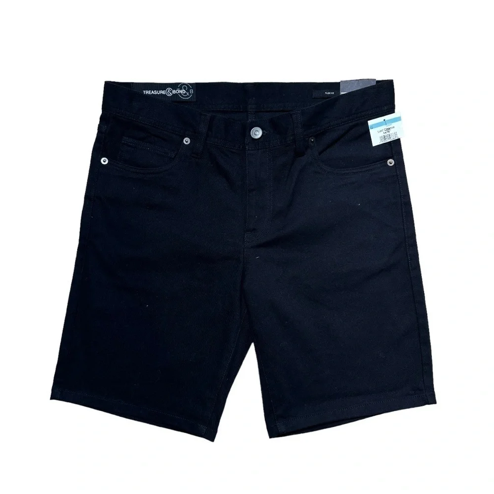 Treasure & Bond Men’s Black Slim Fit Cutoff Shorts US 31W - Picture 2 of 9